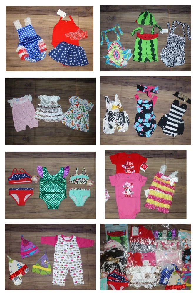 Baby Girls Spring Summer Clothes Lot 0-6 3 6 M Brand NEW Wholesale